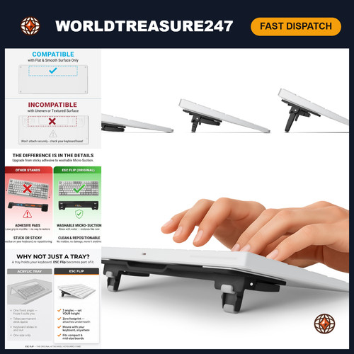 Adjustable flip keyboard stand - adjustable,