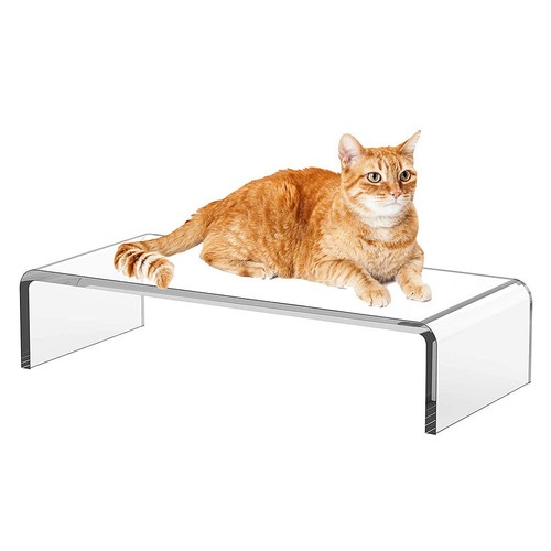 Clear acrylic monitor stand - clear,